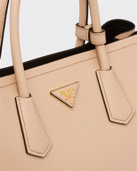 prada saffiano double|Medium Saffiano Leather Double Prada Bag.